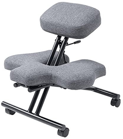 LULUMAIC Verstellbarer ergonomischer Kniestuhl aus Holz, Heimbüro-Computerstuhl, mit Rollen, aufrechter Hocker, Schüler verbessern und korrigieren die Sitzhaltung, die Unabhängigkeit des Stuhls