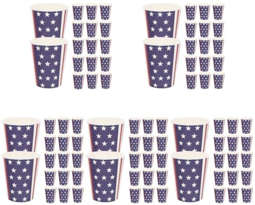 PRETYZOOM 5 Set Bicchieri Di Carta Bicchierini Tazza Tazzine Da Caffè Da Asporto Tazze Per Coppa Tazze Mug Tazze Di Succo Portatili Bicchiere Di Carta A Tema 4 Luglio Pezzi * 5