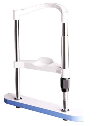 GMBAYUE Staffa per Mentoniera di Sollevamento per Optometria, Supporto per La Fronte, Supporto per Il Mento Ergonomico Curvo per Autorefrattometro, Allenamento della Vista, Strumento Ottico