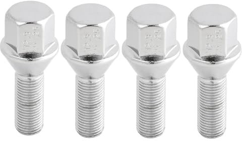 BASPHHH écrou Jante Compatible avec Jeep pour Cherokee 2014-2019 Goujons de Roue de Voiture Boulons de cosse M12 × 1,25