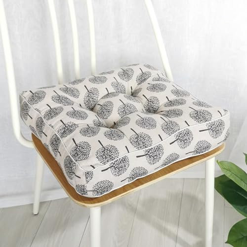 2er Set Sitzkissen Stuhlkissen, Sitzkissen 45 * 45cm für Indoor und Outdoor, Dicke Bodenkissen, Sitzpolster Outdoor für Bank und Gartenstuhl, Sitzerhöhung, A13