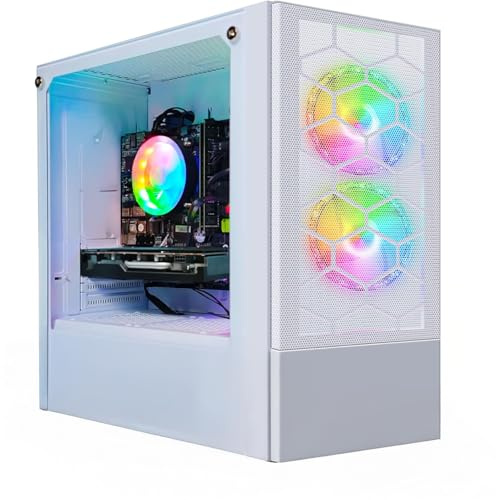 STGSivir PC Gaming Fisso, Computer Gaming, Ryzen 5 3400G fino a 4.2GHz，16GB DDR4 RAM，512GB SSD，WIFI 6, BT 5.0，ventole RGB x3 Windows11 Pro