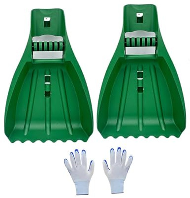 Dualoai Grandi Pale per Foglie, Versatile Rastrello a Mano per Giardino E