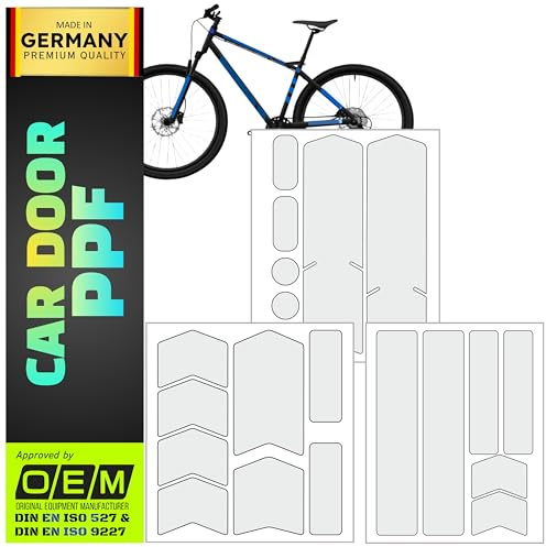 SOLNIT Protector de pantalla premium para bicicleta, autoadhesivo, protección de pintura para marco de bicicleta, resistente a los arañazos, resistente a la intemperie, sin residuos, extraíble