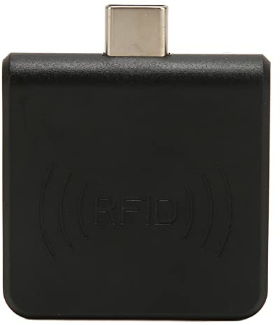 Ejoyous Lector de Tarjetas de Teléfono 125Khz ID Lector de Tarjetas de Crédito Inteligente Interfaz Tipo C para Teléfono Móvil Smartphone (Black)