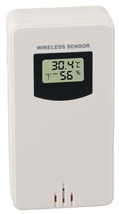 Wodsty for Fanju Weather Station Wireless Temperature and Humidity Sensor, 43392 MHz Transmission up to 60m, Compatible with for Fanju 3378 Weather Station, White or Black