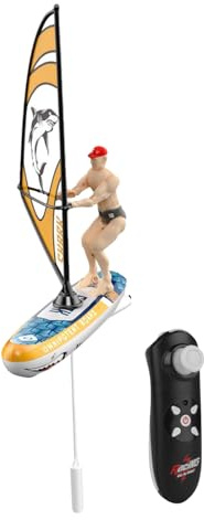 Boats robo-baignoires, bateaux jouets pour l'eau jouent à la télécommande | Sous-RC - Lumières LED, piscine imperméable à 2,4 GHz voile pour le jeu de baignoires, pêche au lac, plaisir de l'arrière-co