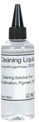 KDFCVUX de Limpieza de Cabezal de impresión DTF, Bloque de Limpieza de Cabezal de impresión, desobstrucción Compatible con Limpiador de boquillas de inyección de Tinta(100ML Clear)