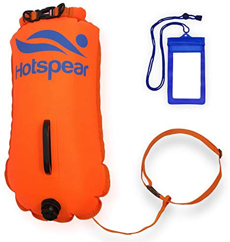 Hotspear Bouée De Natation Sac Étanche Flotteur pour Les Nageurs en Eau Libre Et Les Amateurs De La Natation Triathlète Flotteur De Remorquage en Nylon Durable
