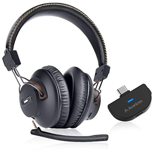 Avantree C519M – Bluetooth Kopfhörer mit Mikrofon für PS5 und Switch, Kabelloses Headset mit USB-C-Adapter für PC und Laptop, Low Latency, Unterstützt Zwei Kopfhörer, 40 Stunden Spielzeit