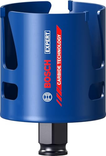 Bosch 1x EXPERT Construction Material PC Plus hålsåg (för Mjukt trä, Spånskiva, Ø 65 mm, Professional Tillbehör Borr)