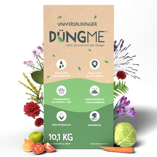 Bio-Universaldünger: Naturdünger für Garten & Haus mit Langzeitwirkung | Organischer Pflanzdendünger | Unbedenklich düngen | Einfache Anwendung, Tierfreundlich & Nachhaltig | Dünger von DüngMe – 10kg