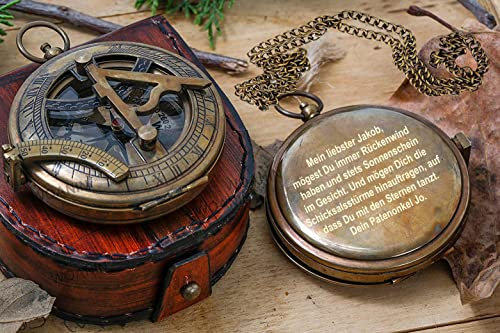 Personalisierter Kompass, gravierter Kompass, benutzerdefinierter Kompass, Hochzeitsgeschenk, Trauzeugengeschenk, Hochzeitsandenken, Weihnachten, Taufe, Abschluss, Pfadfinder, Sonnenuhr, Nautik