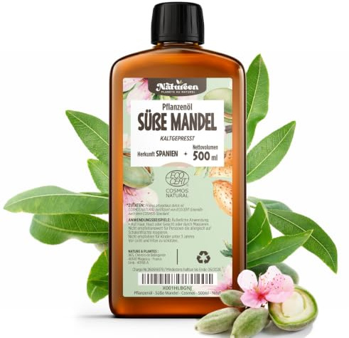 Mandelöl süß 500ml - 100% Rein, Natürlich & Kaltgepresst