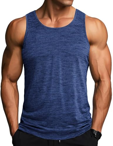 MAGCOMSEN Herren Tank Tops Leicht Achselshirt Ärmellos Quick Dry Sport T-Shirt Laufen Fitness Tankshirts Sommer Outdoor Funktionsshirt