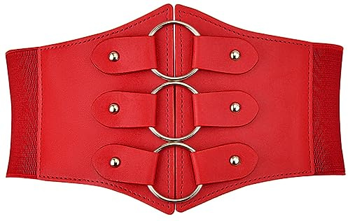 Doneboo Damen Dehnbarer Waspie Gürtel Figur Schmeichelter Elastischer Taillengürtel 17cm breiter Korsett Gürtel für Damen