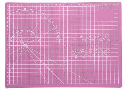 Schneidematte, A4 PVC Bastelmatte, selbstheilendes Schneidebrett für Stoff DIY Handwerk Nähen Quilten - Rosa