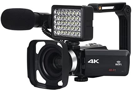 Videocamera Videocamera digitale time-lapse 4K for la registrazione video in streaming WIFI 48MP Telecamere for esterni Registratore fotografico Vlog Knit Fotocamera digitale per vlogging ( Color : No