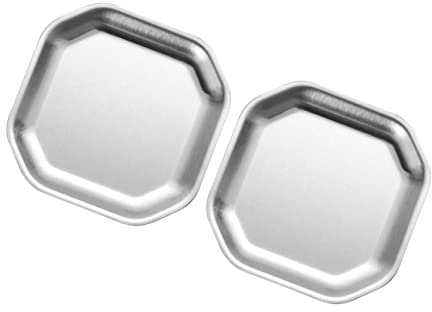 Cabilock 4 Piezas Plato Octogonal Pizca Inmersión Decoracion Ceramica Platos Aperitivo 4 Pulgadas Plato Ensalada Servir Comida Bandejas Lado Acero Inoxidable Mini Cucharilla