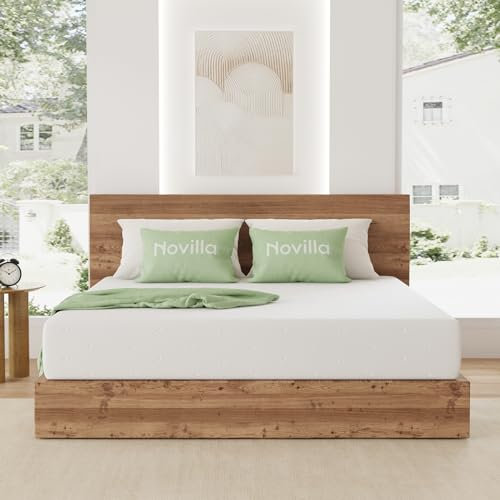 Novilla Matelas 140x200, 18 cm, Matelas Mousse à Mémoire de Forme en Gel 7 Zones, Mousse en Fibre de Bambou, Matelas de Lit d'Adulte et d'enfant, Mi-Ferme, Amovible et Lavable, Ultra Respirante