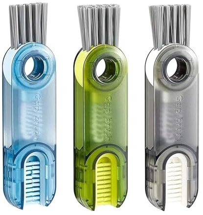 3 Pcs 3-in-1 Multifunctional Cleaning Brush, Tiny Detail Brush for Bottle, Cup, and Lid Crevices, Compact Cleaning Tool for Home Kitchen, Ideal for Hard-to-Reach Spots