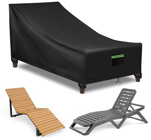Neuradical Gartenliege Abdeckung, Schutzhülle für Liegen, 420D Winterfest & Langlebig Abdeckung Gartenliege - Liegenabdeckung für alle Jahreszeiten Wasserdichte Sonnenliegenabdeckungen 200x75x40/70cm