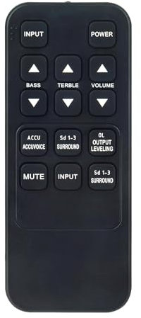 Replacement Remote Control Suits for ZVOX Omni Audio Soundbar Speaker SB380, SB400, SB500, SB700 AV200 AV205