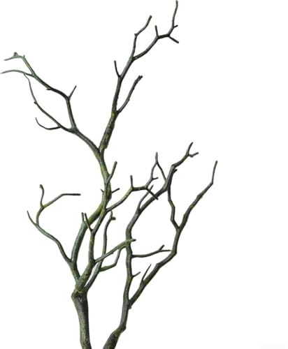 Yuanpgky 5 rami artificiali di albero essiccato, rami di albero secchi, decorazioni di Halloween, piante da serbatoio, riempitivo per vasi e decorazioni di Halloween (B008 verde)