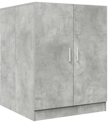 vidaXL Mobile per Lavatrice Grigio Cemento 70,5x71,5x91,5 cm, mobiletto per lavatrice, armadio per lavanderia, armadietto per lavanderia