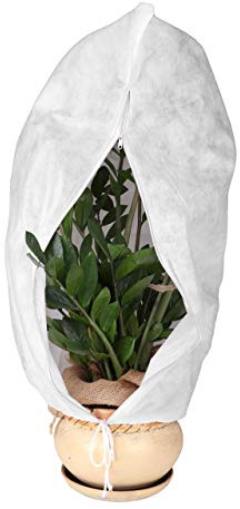 GARDENIX Housse de Protection pour Plantes en Pot - Protection Contre Le Gel - avec Fermeture éclair et Cordon de Serrage - 100 x 140 cm