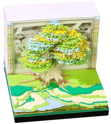 -Kalender 2025, Kunstkalender 2025 | -Kunstkalender 2025 - Bunte Papierskulptur, süßer Abreißkalender mit Licht, für Notizen, Tischdekoration