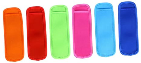 Cabilock 6st Buntes Am Stiel Wiederverwendbarer Eiswürfel Eismaschine Eisschaufel Für Gefrierschrank Eisblöcke Zum Kalttauchen Eisbehälter Eiskübel Groß Inhaber Eisstangen Neopren