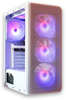 ASC Intel Core i7 Gaming Tower - GT1030 2GB Graphics - 8GB RAM - 128GB SSD + 500GB HDD - 500W 80+ PSU - White 6 RGB Case - WiFi - Windows 11