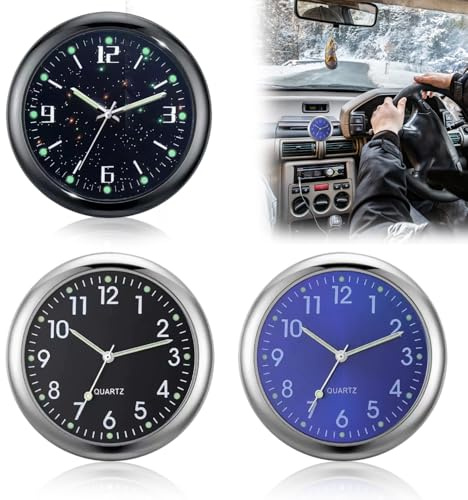 Reloj mini digital para coche y oficina, reloj automático de metal para salpicadero, compacto y fácil de instalar, ideal para coche, camión, casa, oficina, mesa de noche
