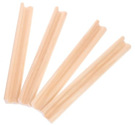 Vaguelly Soporte de Exhibición de Caracteres de Madera 4 Piezas 19 Cm