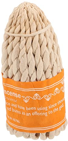 VICASKY Nepalese Handmade Rope Incense for Meditation and Air Purification, Large Frankincense Scent, Traditional Tibetan Aroma String Incense for Home and Temple Use, 50 Pieces