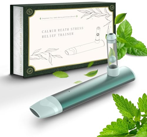 Natural Breathing Exerciser Trainer for Anxiety Relief, Mindfulness, and Sleep – Slow Exhale Calming Tool for Kids and Adults(Fresh Green)