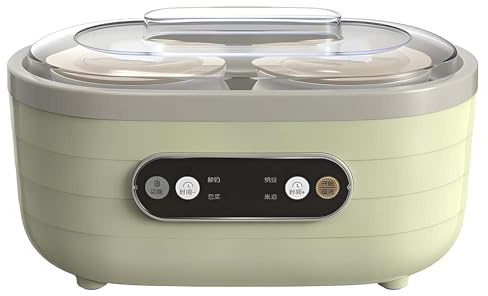 TYQMYSM Yoghurt Maker，Fermentation Machine, 2L 2 Large & 6 Small Ceramic Cups, for Homemade Yogurt, Natto, Rice Wine, Pickles, 4 Smart Menus