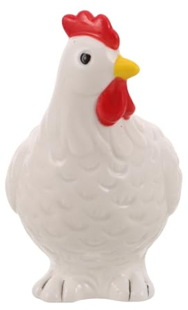 HOMSFOU Taza de Cerámica para Huevos Cocidos Forma de Gallina 3D, Huevera Novedosa Reutilizable, para Decoración de Cocina y Restaurante