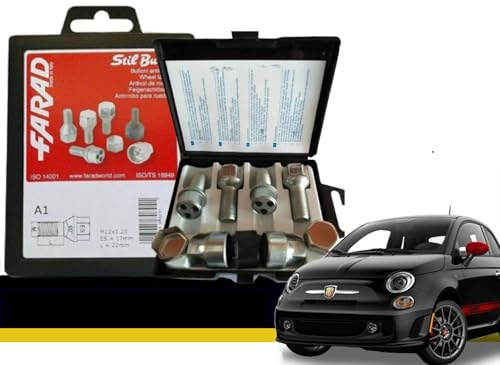 KIT BULLONI ANTIFURTO RUOTE LEGA/ACCIAIO STIL-BULL 1 ABARTH 500 2008 (595/695)