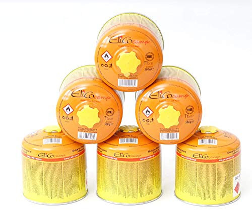 SMH LINE® 6x 500g Butan Schraubkartusche Universalgewinde 7/16 Gaskartuschen Ventilkartusche EN 417 Gewinde Ventil Bunsenbrenner Propan Mix Campingkocher Gaskocher Gasheizung Lötbrenner