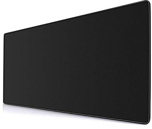 YEBMoo utökad gaming-musmatta, extra stor, 800 x 300 x 3 mm, vattentålig musmatta med halkfri bas, för stationär och bärbar dator (80 x 30 cm, svart)