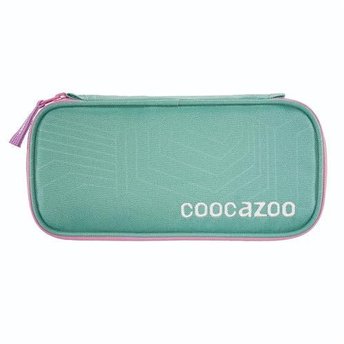 coocazoo Federmäppchen PencilDenzel „Springman“ türkis/rosa, Schlamperetui, Geodreieckfach, Stundenplanfach, herausnehmbarer Stiftehalter, zusätzliches Reißverschlussfach