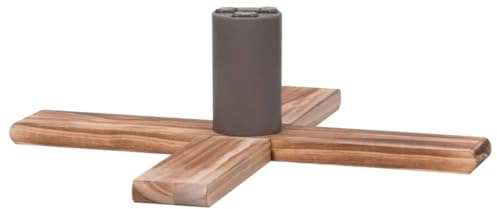 vidaXL Soporte para Árbol de Navidad Adorno Decoración Navideña Sostenedor Fiestas Festividades Casa Rústico Fuerte Robusto 54x54x16 cm