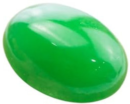 Mosaiksteine 1 STÜCK Naturstein Oval DIY Handgemachtes Schmuckzubehör Ovale Oberfläche Blanker Stein (Color : MalayJade)