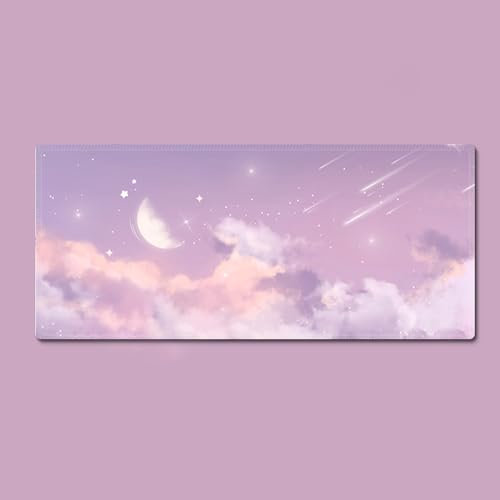 RobustWeg Mousepad Groß,genähte Kanten Mauspad,Großes Gaming Mauspad,Verlängertes großes Mauspad,Schreibtischauflage,Verlängertes großes Mauspad,Schreibtischauflage,Desk Mat,Für Büro und Zuhause