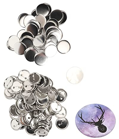 Buttons Selber Machen, 100 Sets Pin-Back-Button-Teile aus Metall, Abzeichenherstellungszubehör. Schaffen Sie Einzigartige Familien-, Freunde- und Klassenkameraden-Designs, die in Bestimmten (50MM)
