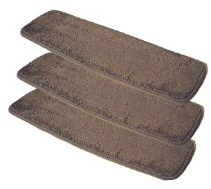 LNT France - Lot de 3 Serpilleres Microfibres de Recharge pour Balai avec Spray Vaporisateur - accroche Scratch - Serpilleres Absorbantes, Résistantes et Réutilisables. pour Laver Tous Les Sols.