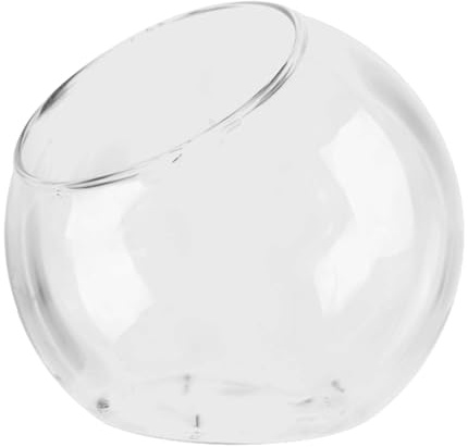 Generic Terrarium en Verre - Terrarium Rond en Verre - Vase en Verre de Paysage avec Bouche Inclinée, Décoration de la Maison, Pièce Maîtresse pour Plantes Grasses et Plus Encore