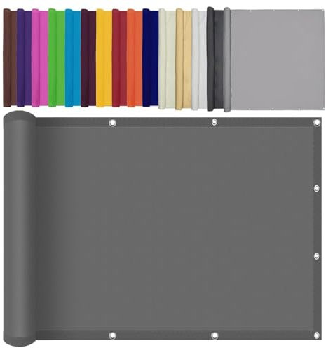 Large Dark Grey Sun Shade Sail 83 x 354inch 98% UV Block Rectangle Sun Sail with Grommets Weather Resistant and Durable for Garden Beach and Patio Extra Large Size